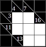 Example of a very easy Kakuro